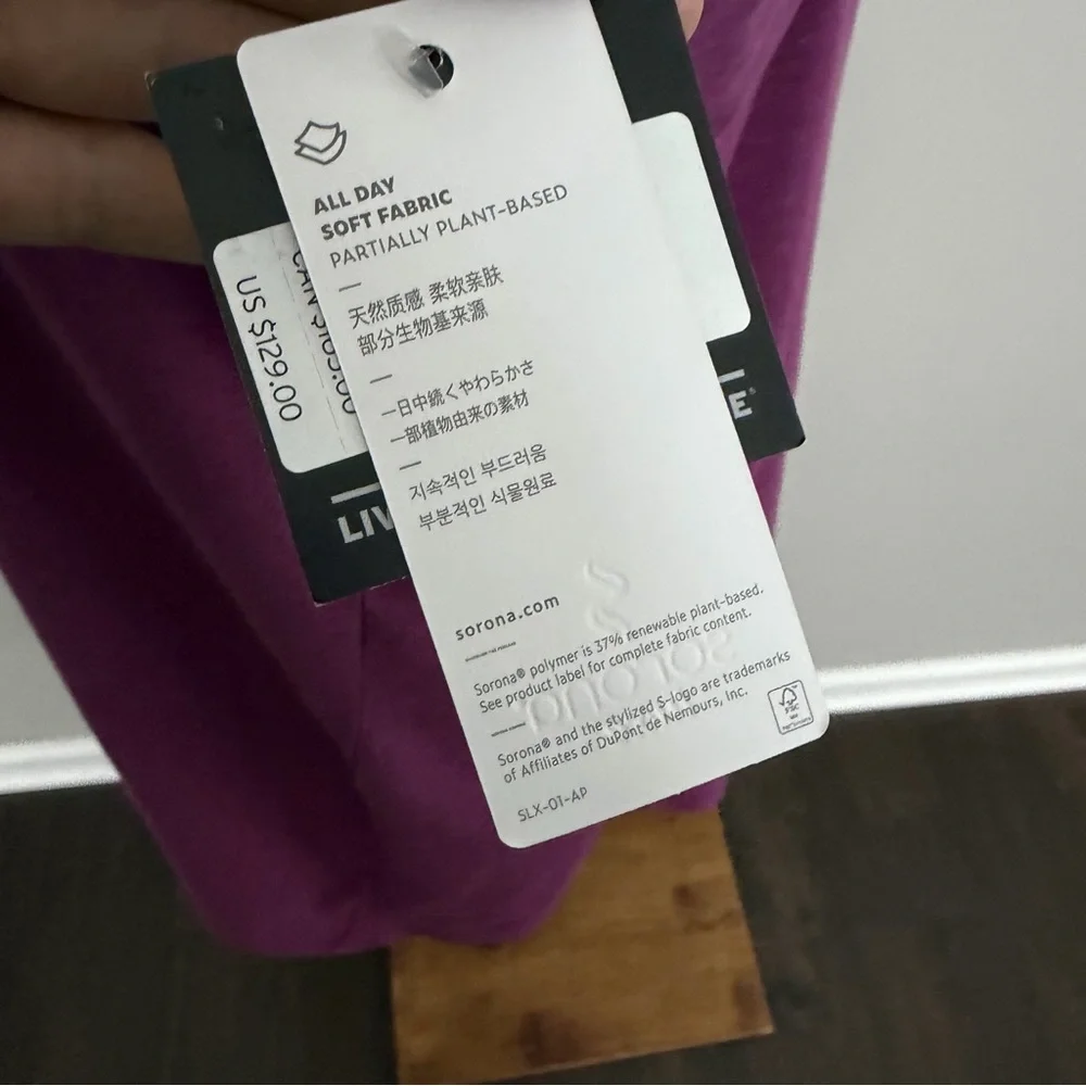 Eddie Bauer Meadow Trail Tank Dress Shelf Bra Athletic Athleisure Purple Tall XL